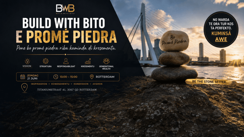 Build With Bito E Promé Piedra — live event flyer, Rotterdam